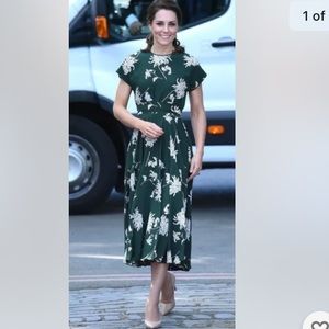 Rochas Dress Emerald Dahlia Dress IT40 US 4 ASO Royal Duchess